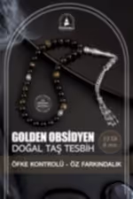 Golden Obsidyen Doğal Taş Tesbih 33lük - 8mm
