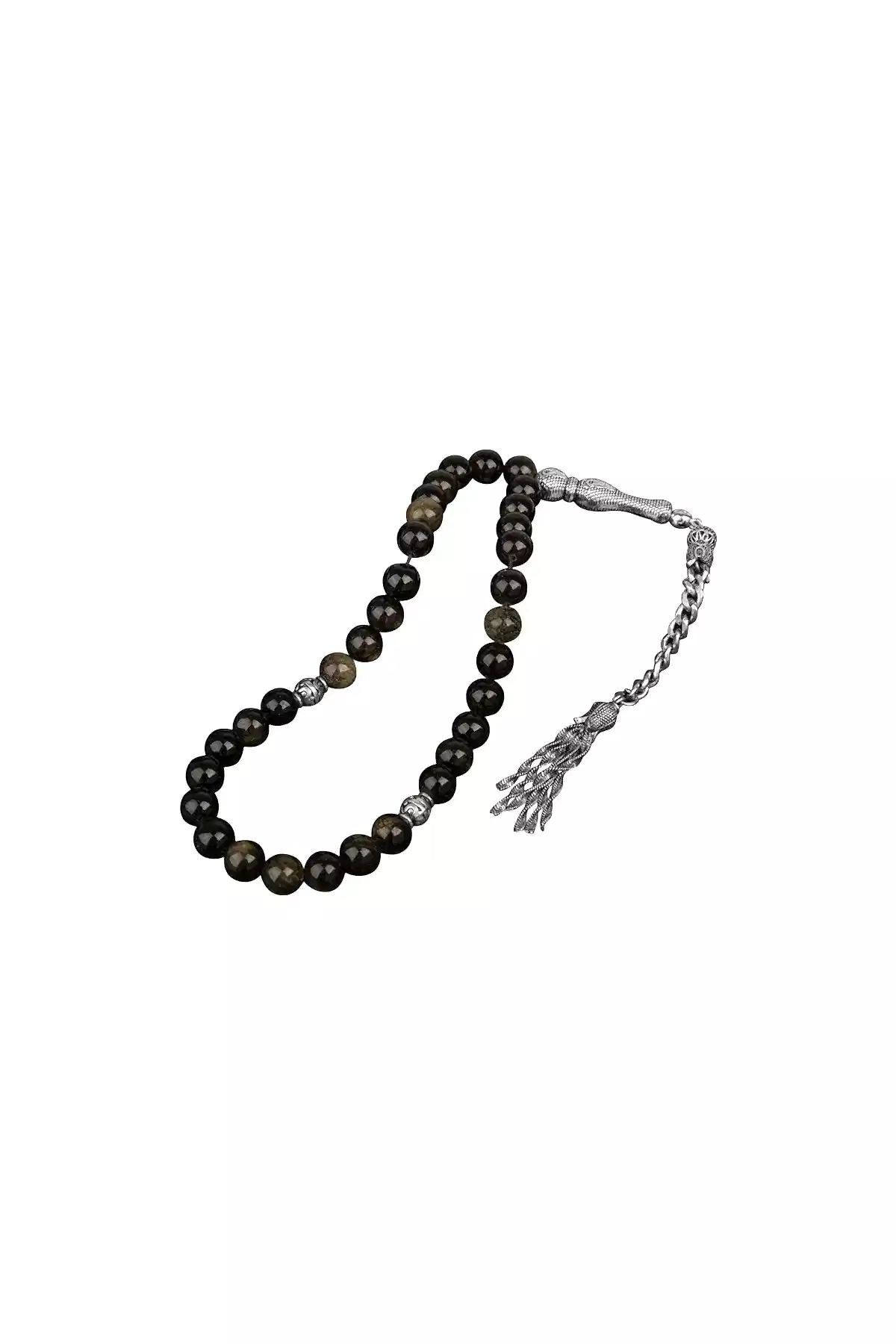Golden Obsidyen Doğal Taş Tesbih 33lük - 8mm