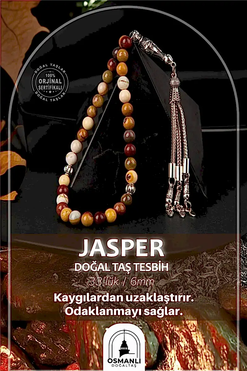 Jasper Doğal Taş Tesbih 33lük - 6mm